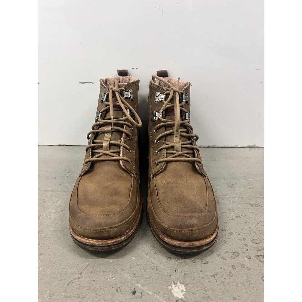 Sorel Men's 10.5 Shearling Lined Leather Winter Boots‎ NM1932 Brown Lace-Up